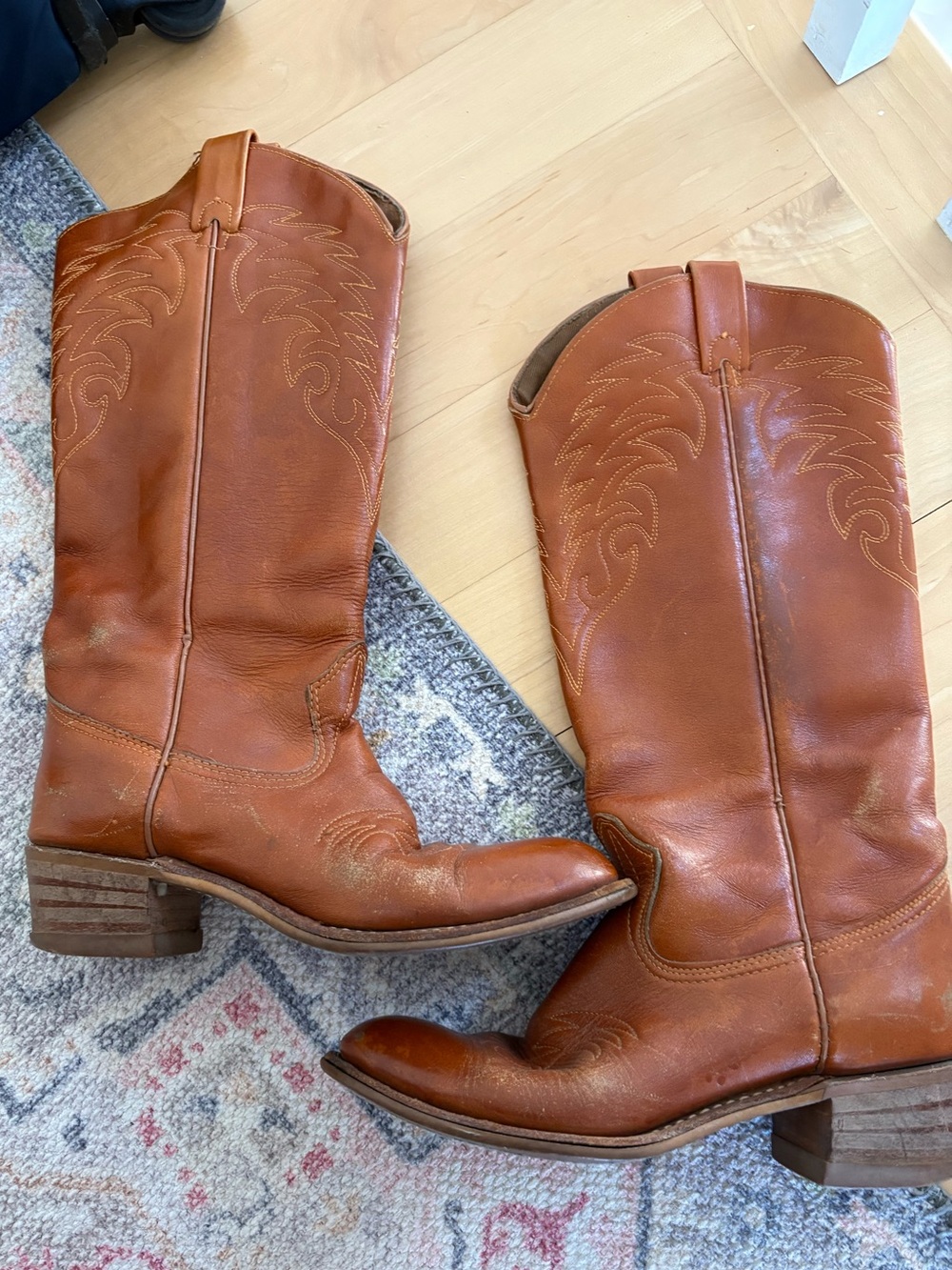 Classic Leather Western Riding Boots - Brown cowgirl boots